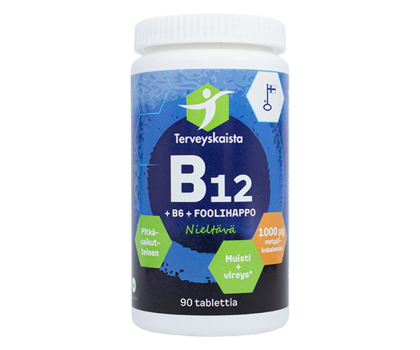 Terveyskaista B12+B6+Foolihappo 90 tabl
