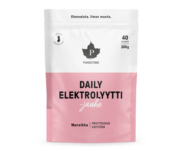 Puhdistamo Daily Elektrolyyttijauhe Mansikka 200 g