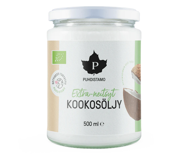 Puhdistamo luomu Extra-neitsyt kookosöljy 500 ml
