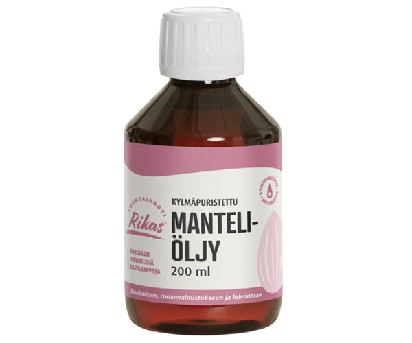 Rikas Kylmäpuristettu Manteliöljy 200 ml