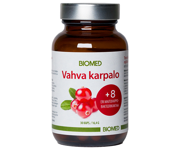 Biomed Vahva karpalo+maitohappobakteerit 30 kaps