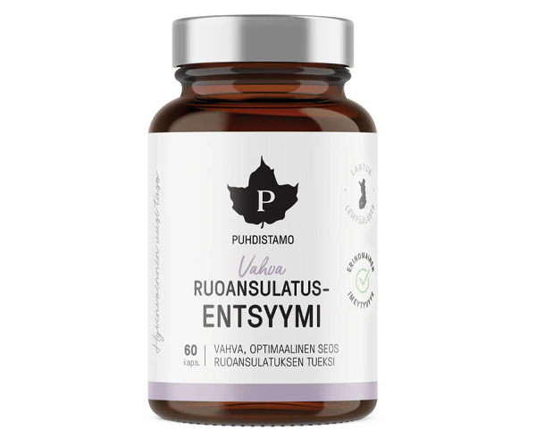 Puhdistamo vahva ruoansulatusentsyymi 60 kaps