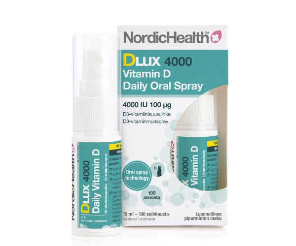 Nordic Health Dlux 4000 Daily Oral Spray D3-vitamiinisuihke 100 mikrog.