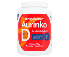 Terveyskaista Aurinko D 100 µg 200 kaps