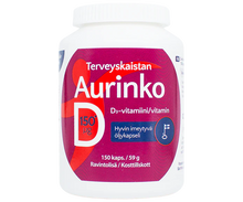 Terveyskaista Aurinko D-vitamiini 150 µg 150 kaps