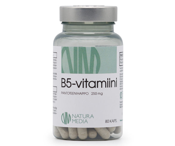 Natura Media B5-vitamiini pantoteenihappo 250 mg 80 kaps