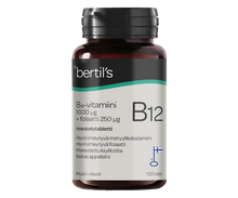 Bertil's B12-vitamiini+folaatti imeskelytabletti