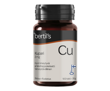 Bertil's Kupari 2 mg hyvin imeytyvä ja vatsaystävällinen