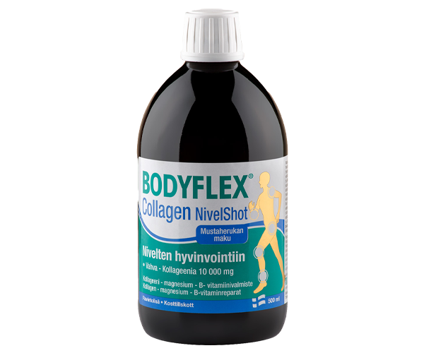 Bodyflex Collagen NivelShot Kollageeni-magnesium-B-vitamiinivalmiste 500 ml