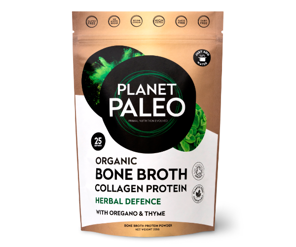 Planet Paleo Bone Broth Herbal Defence Luomu Luuliemi 225g