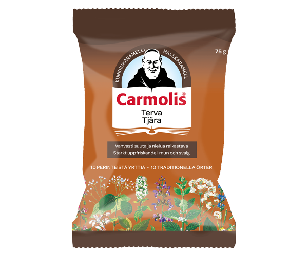 Carmolis yrttikaramelli terva 75g