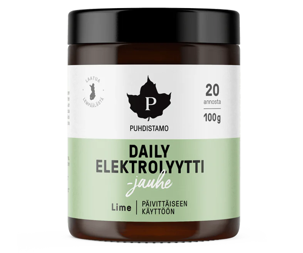Puhdistamo Daily Elektrolyyttijauhe Lime 100 g