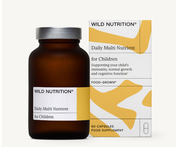 Wild Nutrition Daily Multi Nutrient for Children lasten monivitamiini 60 kaps. - tuotepakkaus