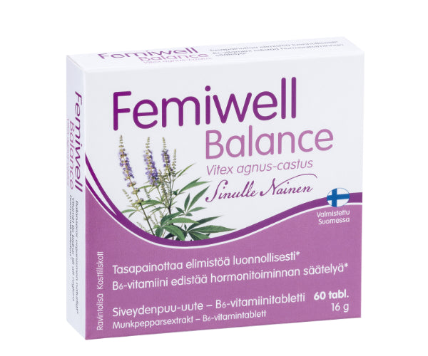 Femiwell Balance Siveydenpuu + B6-vitamiini 60 tabl.