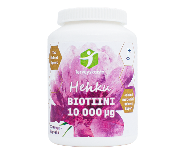 Terveyskaista Hehku Biotiini 10 000µg 120 kaps
