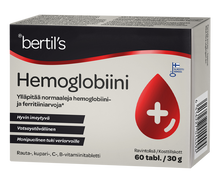 Bertil's hemoglobiini ylläpitää normaaleja hemoglobiini- ja ferritiiniarvoja