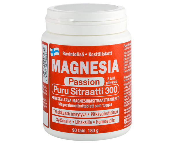 Pureskeltava magnesiumsitraattitabletti