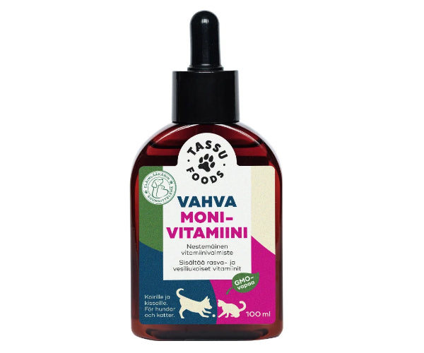 Tassu Foods Vahva Monivitamiini Koirille ja kissoille 100 ml