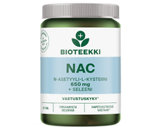 Bioteekin NAC N-Asetyyli-L-Kysteiini 650 mg + Seleeni 60 tabl