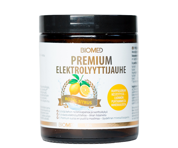 Biomed Premium Elektrolyyttijauhe Royal Sitrus 120g