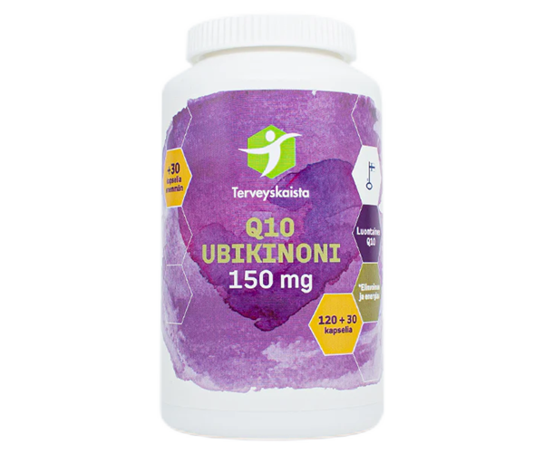 Terveyskaista Q10 Ubikinoni 150mg 120+30 kaps