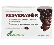 Resverasor kuivauute viinirypäleen kuoresta ja siemenistä