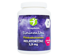Terveyskaista SininenUni Pitkävaikutteinen melatoniini 1,9mg 120+30 tabl