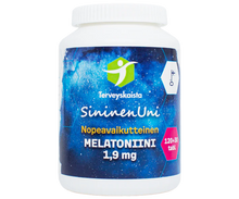 Terveyskaista SininenUni Nopeavaikutteinen melatoniini 1,9mg 120+30 tabl
