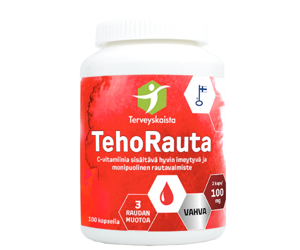Terveyskaista TehoRauta 100 mg 100 kaps.