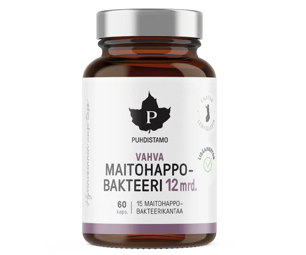 Puhdistamo Vahva maitohappobakteeri 12 mrd 60 kaps