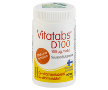 Vitatabs D100 passionhedelmän makuinen suussa liukeneva D3-vitamiinitabletti