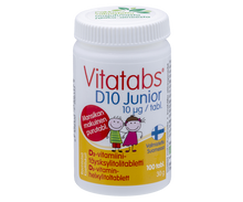 Vitatabs D10 Junior D3-vitamiini-ksylitolitabletti 