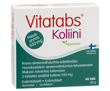 Vitatabs Koliini rasva-aineenvaihduntaa edistämään ja maksan toimintaa tukemaan