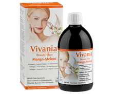Vivania Beauty Shot mango-meloni kollageeni-hyaluronihappo-C-vitamiinivalmiste