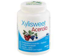 Xylisweet Acerola pureskeltava Acerola-ksylitoli-C-vitamiinitabletti 200 tabl