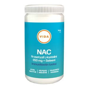 Vida NAC N-asetyyli L-kysteiini 650 mg + seleeni