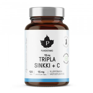 Puhdistamo Tripla Sinkki + C 15 mg
